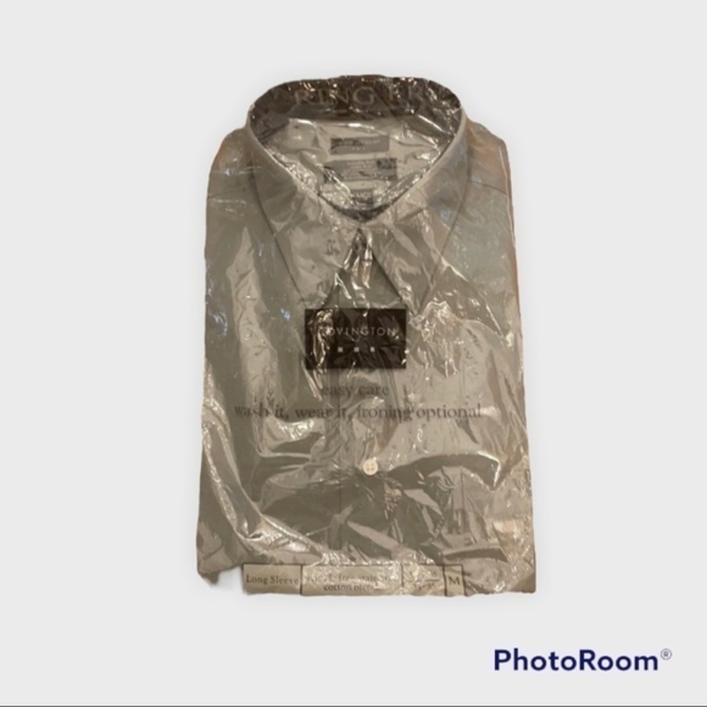 Wrinkle Free/Stain Free Covington olive dress shirt 099